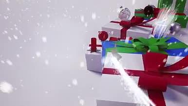 圣诞节礼物祝福围绕节日模板视频的预览图